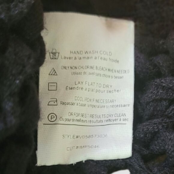 Vince Hand-Knit Loose-Weave Black Cotton Tank Top Size S - Picture 4 of 8